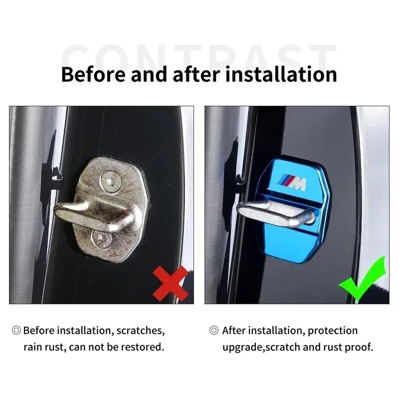 2025 Горячие 4 шт. Накладки на замки дверей автомобиля Чехол-стикер из углеродного волокна Автоаксессуары Для BMW E46 E90 E60 F10 E39 F30 E36 F20 E87 E90 E70