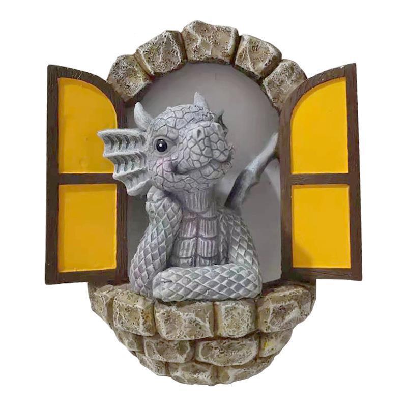 2025 Прекрасный Садовый Дракон Медитированная Статуя Дворовый Дракон Скульптура Смола Форма Статуя Динозавра Уличное Украшение Сада