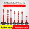 Jitai 75cm Reflective Rubber Traffic Safety Post