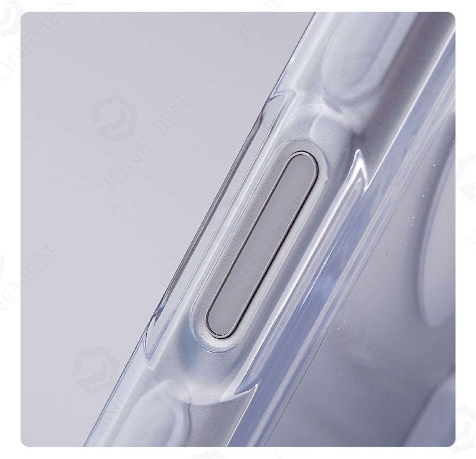 Luxury Transparent For Magsafe Magnetic Case For 17 Pro Max 17pro Technology Style Metal Lens Protection Clear Hard Cover