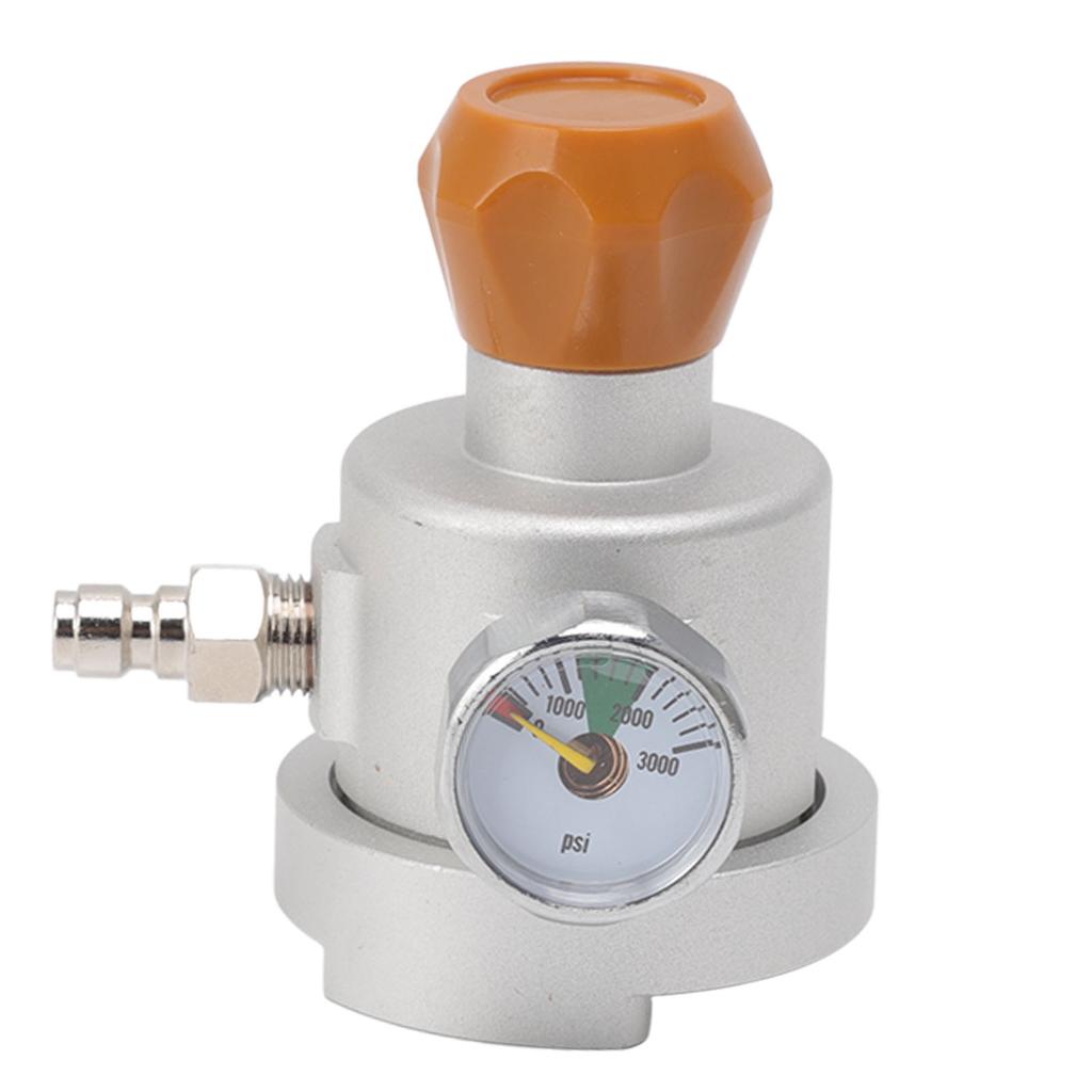 Soda Maker Adapter Aluminum Corrosion Rust Resistance CO2 Refill Connector with Pressure Gauge 8mm