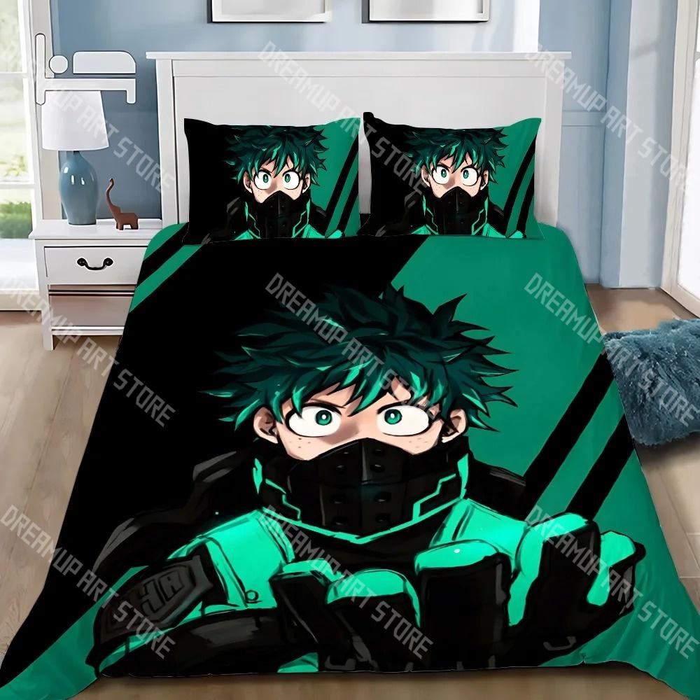 Модный набор постельного белья My Hero Academia Аниме Односпальный Полуторный Двуспальный Евро-размер Кинг-сайз Комплект постельного белья для детской комнаты Пододеяльник Комплекты Простыня Комплект