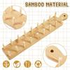 Bamboo Taco Plates Rack Handle Taco Tray Organizer Natural Appetizer Server Kit  Food