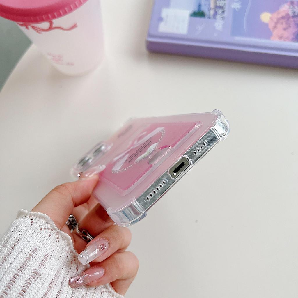 Силиконовый чехол-кошелек с карманом для карт для Xiaomi Redmi Note 13 14 Samsung A54 A24 A14 Oppo A78 A58 A38 Tecno Spark 10 Прозрачный бампер для телефона