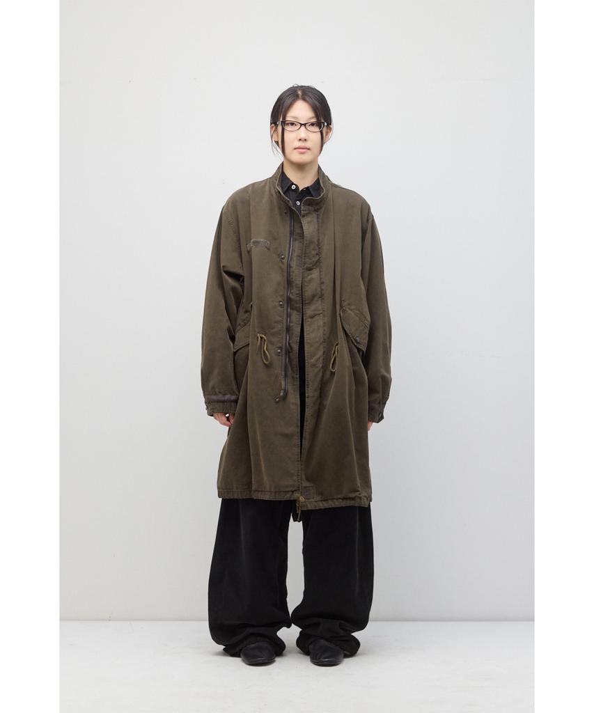 HATCHINGROOM Mods Parka Over Dyed Mud Khaki