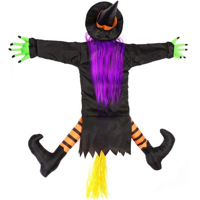Halloween Crashing Witch Into Tree Witch Flying Prop Halloween Decoration Flying Witch Hitting Tree Funny Door Porch Tree Decors