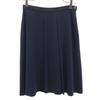 90s Italian Wool Old Midi Length Flare Skirt 40 Navy Women Used