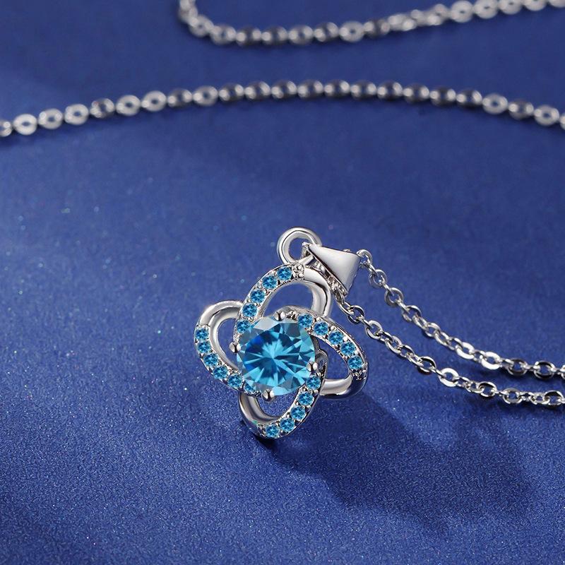 GemChic женское модное милое ожерелье с подвеской в виде четырехлистного клевера, женская изысканная универсальная цепочка, ювелирные изделия на день рождения, Рождество, подарок