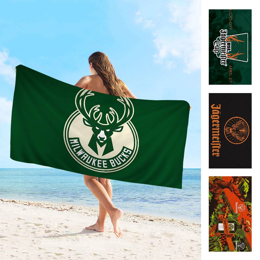 Liqueur Brand J-Jaegermeister Beach Towel Colorful Bath Towels For Girl Microfiber Quick Dry Sand Beach Yoga Spa Gym Pool