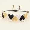 Ximang 2023 New Design Beaded Jewelry Peach Heart Adjustable Handmade Braided Bracelet Unisex Bohemian Anniversary