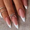 French Fake Nails Long Stiletto Nail Tips Fashion Press On Nails DIY