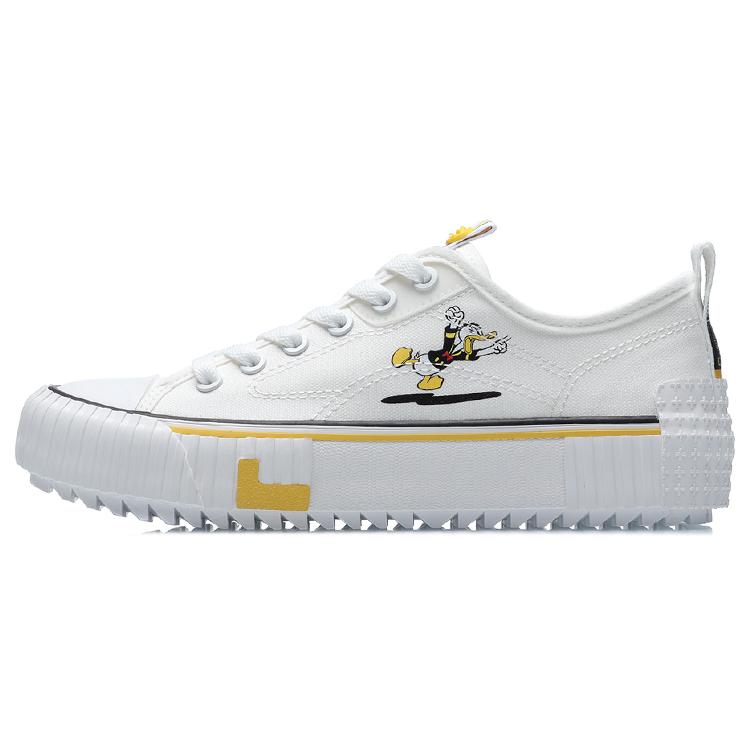 Новые кеды для скейтбординга LINING X Disney 'Бело-черные' Женские AGCR178-3