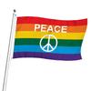 Colorful Peace Flag Polyester Banner Fade Resistant Peace Flag for Indoor Outdoor Decoration