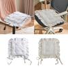 Ruffle Chair Cushion Square Multipurpose Seat Mat Comfortable Ruffles Seat Pad for Country Kitchen Farmhouse Wedding Decor