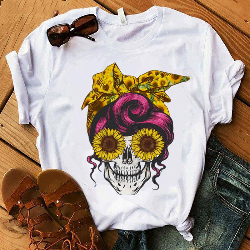 Women Crown Funny Print T Shirt Fashion Summer O Neck 90S Clothes Girl Casual
