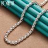Classic Geometric Chain Necklace 50/60cm Gift 925 Sterling Silver Fashion Jewelry
