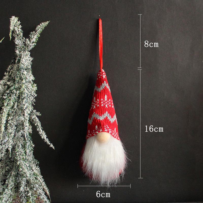 Вязаная шерстяная кукла Forest Man - Маленькая безликая рождественская елочная подвеска