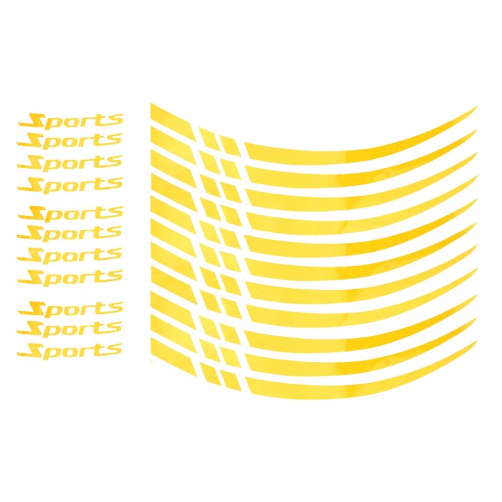 Комплект наклеек-полосок на обод мотоциклетного колеса, 12 штук для колес 18 21 дюйм