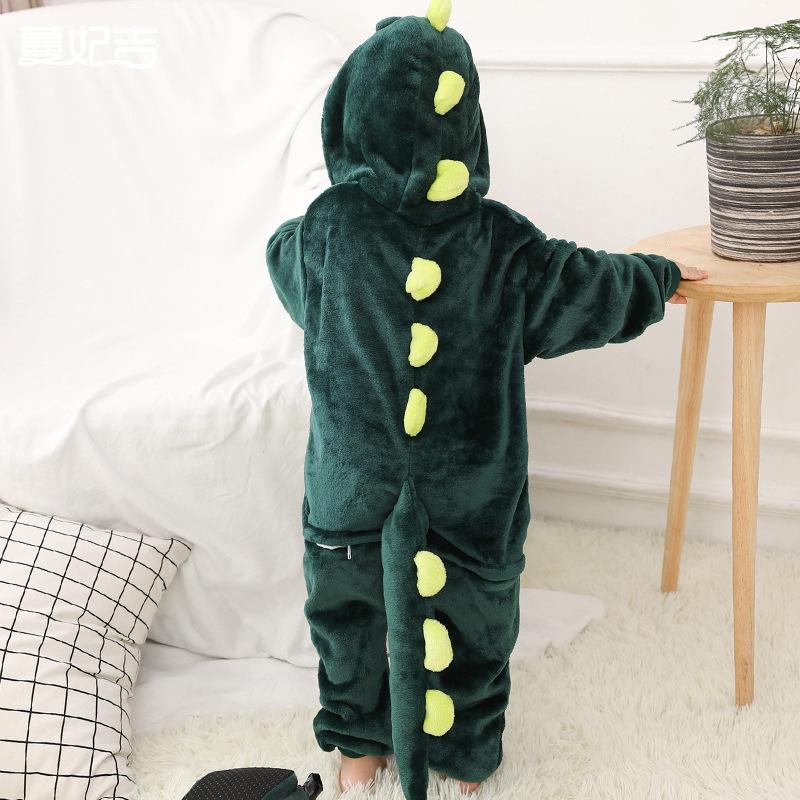 Kids Boys Girls Dinosaur Pajamas Sleepwear Nightwear Animal Cosplay Costume Childern