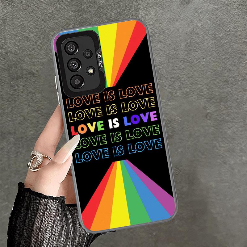 LGBT Rainbow Love Is Love Soft Phone Case for Samsung A17 A16 A15 A14 A13 A57 A56 A55 A54 A53 A37 A36 A35 A34 A33 A26 A25 A24 A2