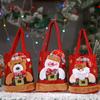 Christmas Gift Bag Santa Claus Snowman Linen Tote Bag Candy Gift Packaging Bag Pouch Party Home Navidad Christmas Decorations