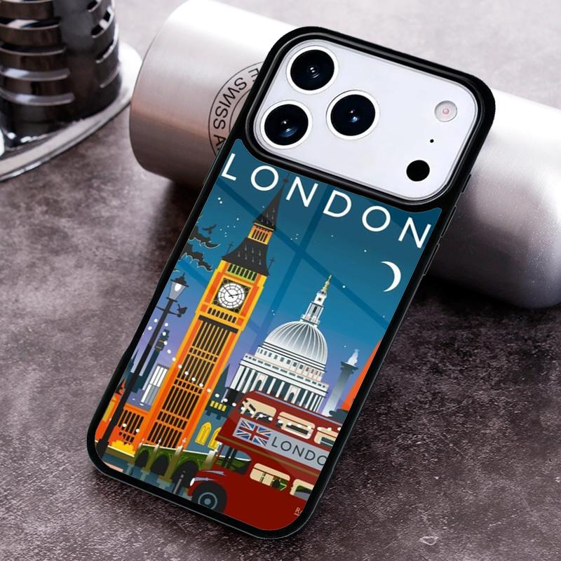 Чехол для телефона London Bus England Big Ben для iPhone 17 16 15 Pro Max Air 14 13 12 11 Plus Ударопрочный Capa Cover