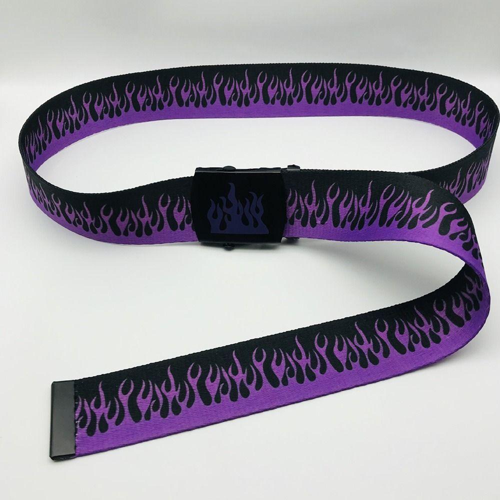 Women Men Jeans Simple Waist Band Canvas Strap Automatic Buckle Waistband Hip Hop Belt