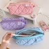 1PC Sweet Minimalism Student Pencil Case for Student Cute Solid Candy Color Pen Bag Large Capacity Stationery Storage Bag