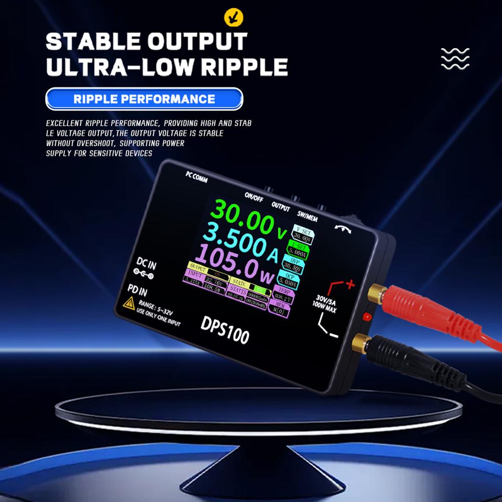 DPS100 Adjustable Voltage Regulator 30V 5A 100W Max Pocket Size Bench Switching Programmable Voltage Regulator Power Supply