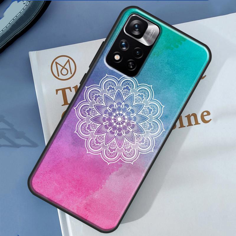 Цветочная Мандала Цветочный Чехол Для Xiaomi Redmi Note 14 13 11 9 10 12 Pro 9S 10S 11S 12S Redmi 10C 12C 13C 14C Обложка