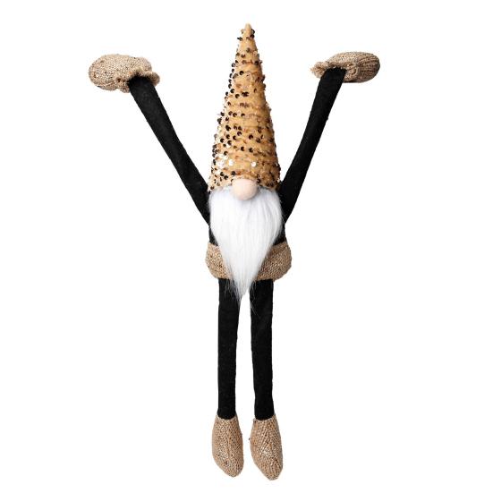 Рождественский гном кукла украшение шляпа с пайетками гном эльф с длинными руками и ногами плюшевая кукла без лица подвесное украшение на полку для декора полки камина