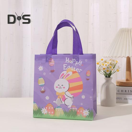 4 шт. прочный мешочек для конфет, удобный для переноски, прочный, счастливый пасхальный кролик, подарочная коробка, сумка для покупок