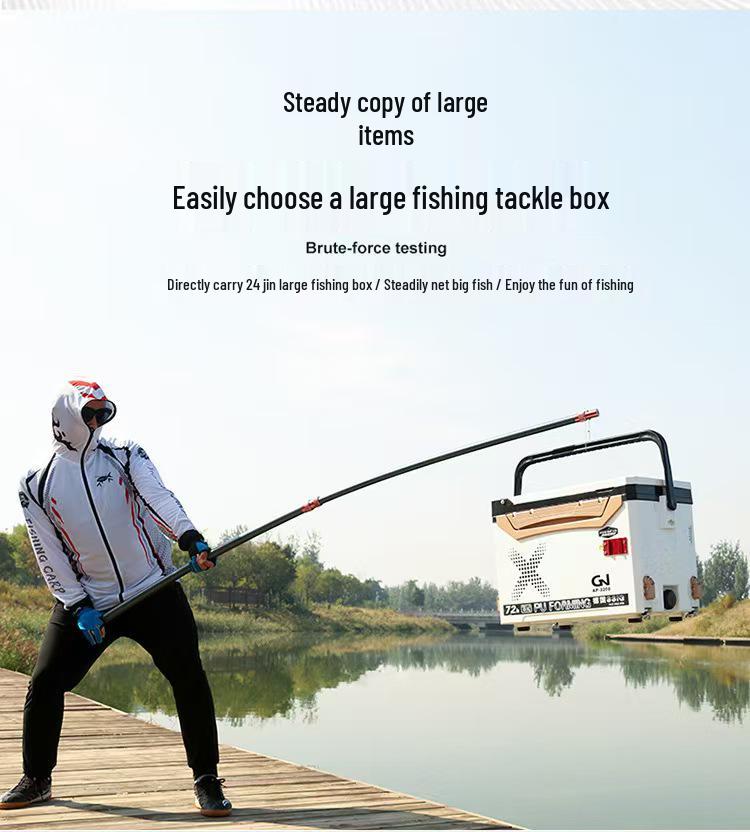 Утолщенная карбоновая ручка для сачка - Супержесткая, регулируемая для сбора фруктов