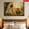 Wall Decor Be Still And Know That I Am God Canvas Print Christian Religious Wall Art Jesus Lion Lamb Poster  Home Decor