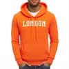 Лондон Англия Принт Буквами Мужское Худи Карман Толстовки Хип-Хоп Повседневные Свободные Унисекс Пуловеры Осень Флис Мужская Уличная Одежда
