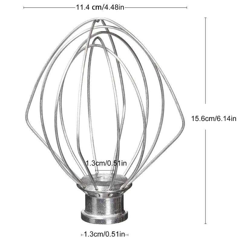 Венчик из нержавеющей стали для 4,5-квартового миксера с подъемной чашей K45WW 6-проволочная насадка-венчик Венчик-шар для яиц