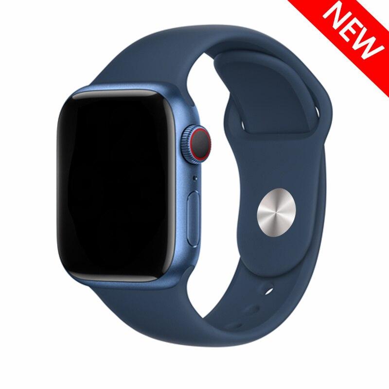 Silicone Strap For Apple Watch Band 44mm 49mm 45mm 41mm 40mm 42mm 38mm Bracelet Iwatch Series 9 7 Se 3 4 5 6 8 Ultra2 Band