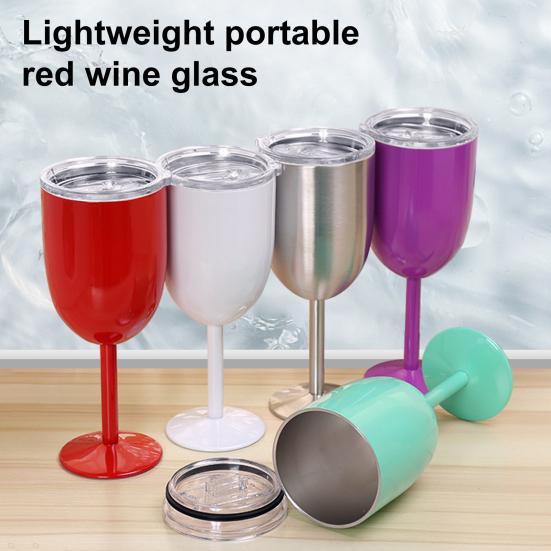 10 унций изолированный коктейльный бокал с двойными стенками и высокой крышкой стакан для коктейлей вина холодных напитков бокал из нержавеющей стали