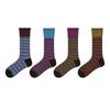 Renaissance Contrasting Striped Mid-Leg Socks Streamer Style Retro Fashion With Pure Cotton Stacked Socks