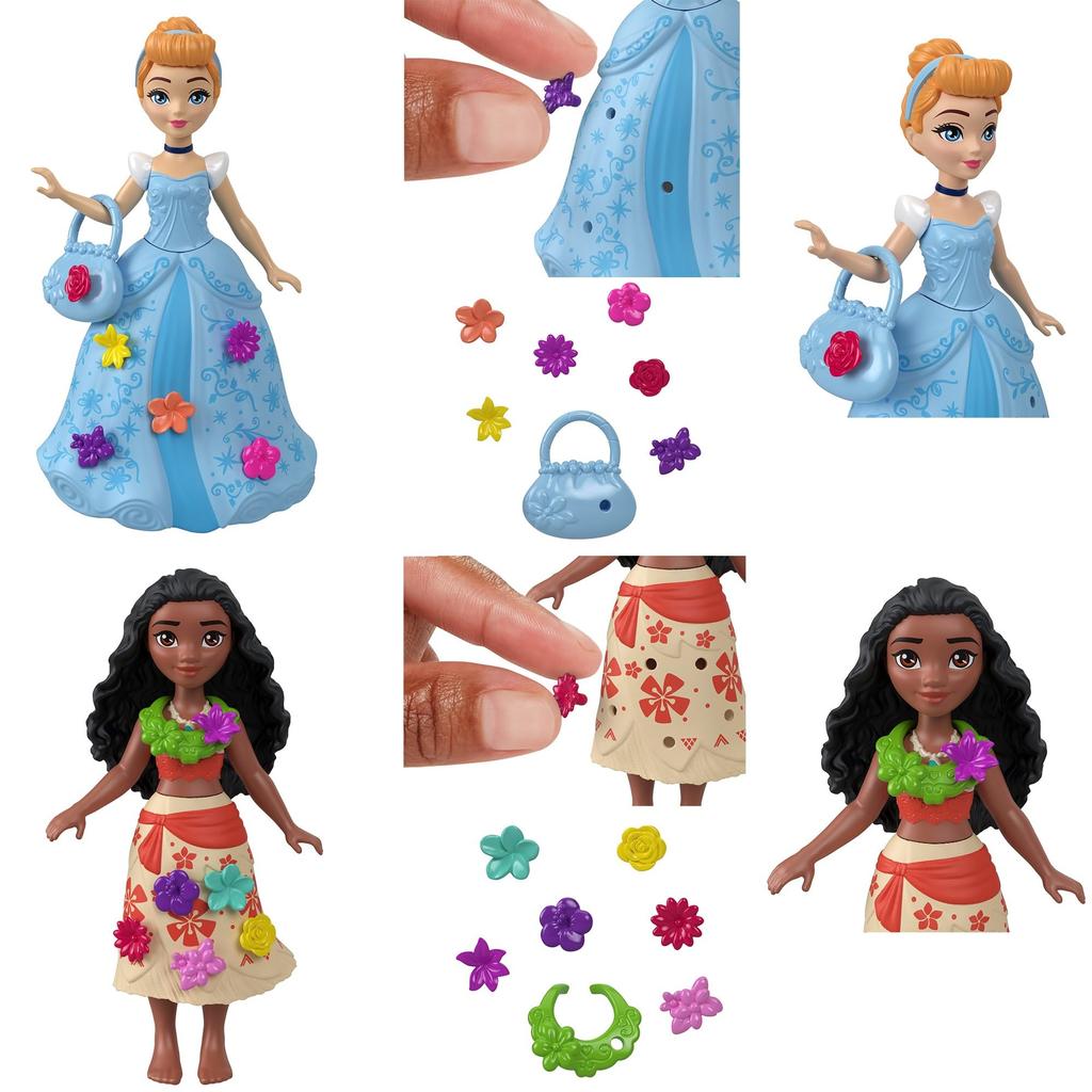 Принцесса Цветочная модная коллекция мини-кукол, аксессуары для возрастных групп и Disney/Disney [набор сюрпризов] [мини-кукла, набор] [3 шт.] 956A-HPP42