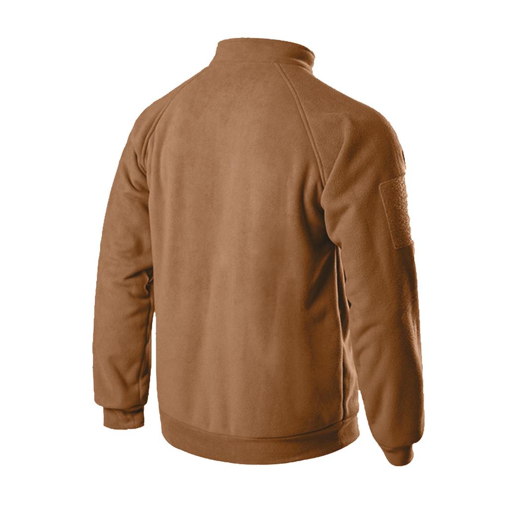 Мужская уличная куртка, одежда для охоты, теплый флисовый пуловер на молнии, мужское ветрозащитное пальто на весну и зиму, термобелье