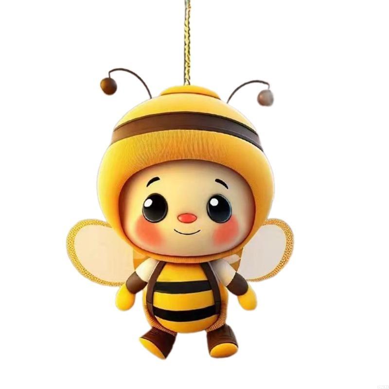 62KD Украшение Пчелы, Подвески для Зеркала Автомобиля, Акриловый Держатель для Зеркала Заднего Вида Автомобиля