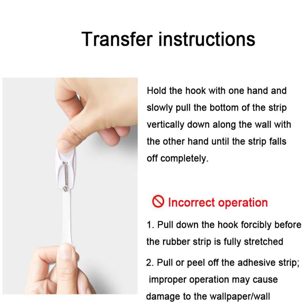 10/20/30/50PCS Punch-free Frame Tape Strips Self Adhesive No Trace Picture Frame Poster Wall Hook Wall Hanger