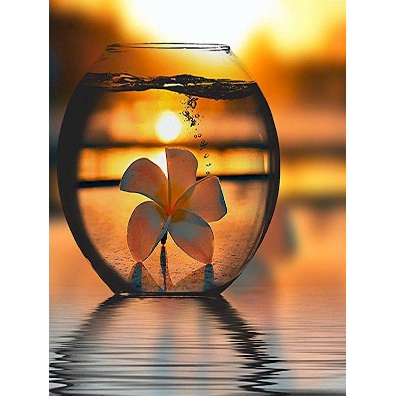 Diy Diamond Painting Glass Bottle Landscape Round Diamond Full Drills Cross Stitch Kits Mosaic Embroidery