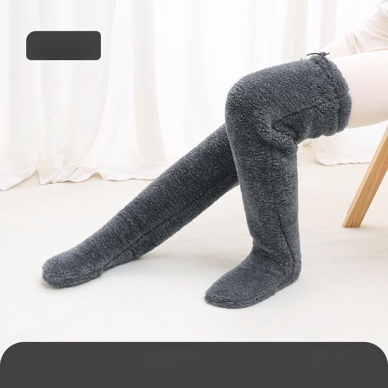Осенние и зимние женские наколенники теплые носки однотонные теплые толстые чулки