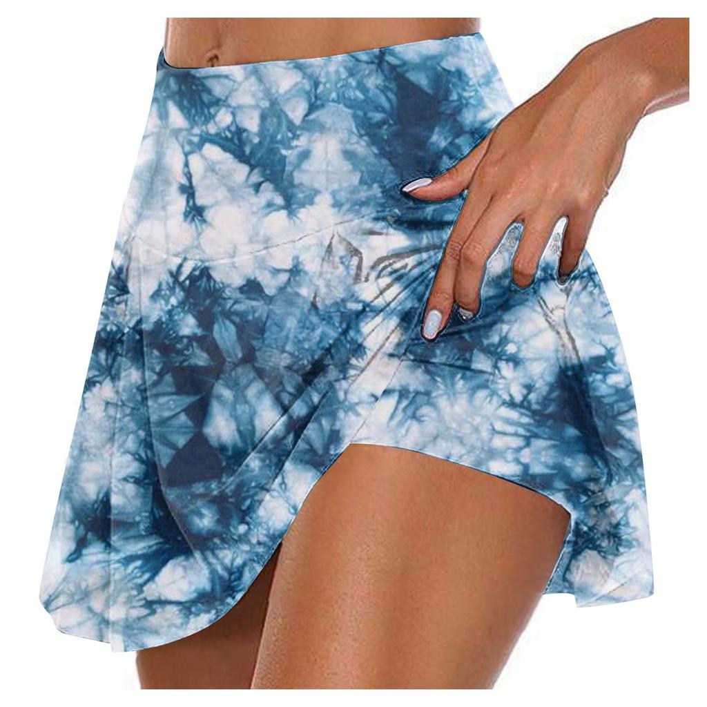 Женские спортивные эластичные плиссированные теннисные юбки для бега, йоги, внутренние шорты, эластичные спортивные шорты для гольфа