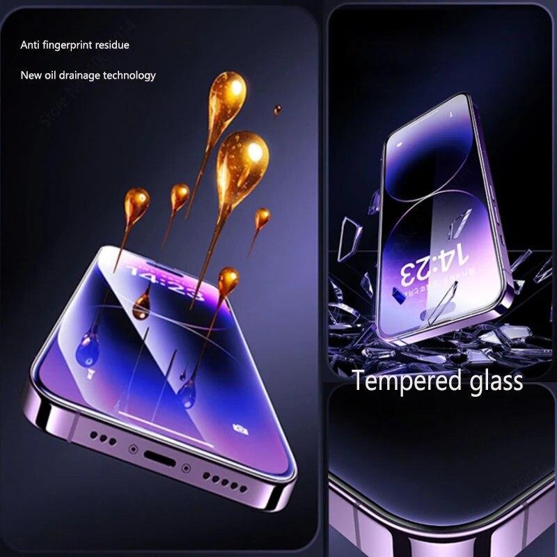 For iPhone 15 14 13 Pro Max Tempered Glass Dust Free Install Box For iPhone 14 Plus XR XS 11 12 Pro Max Screen Protector