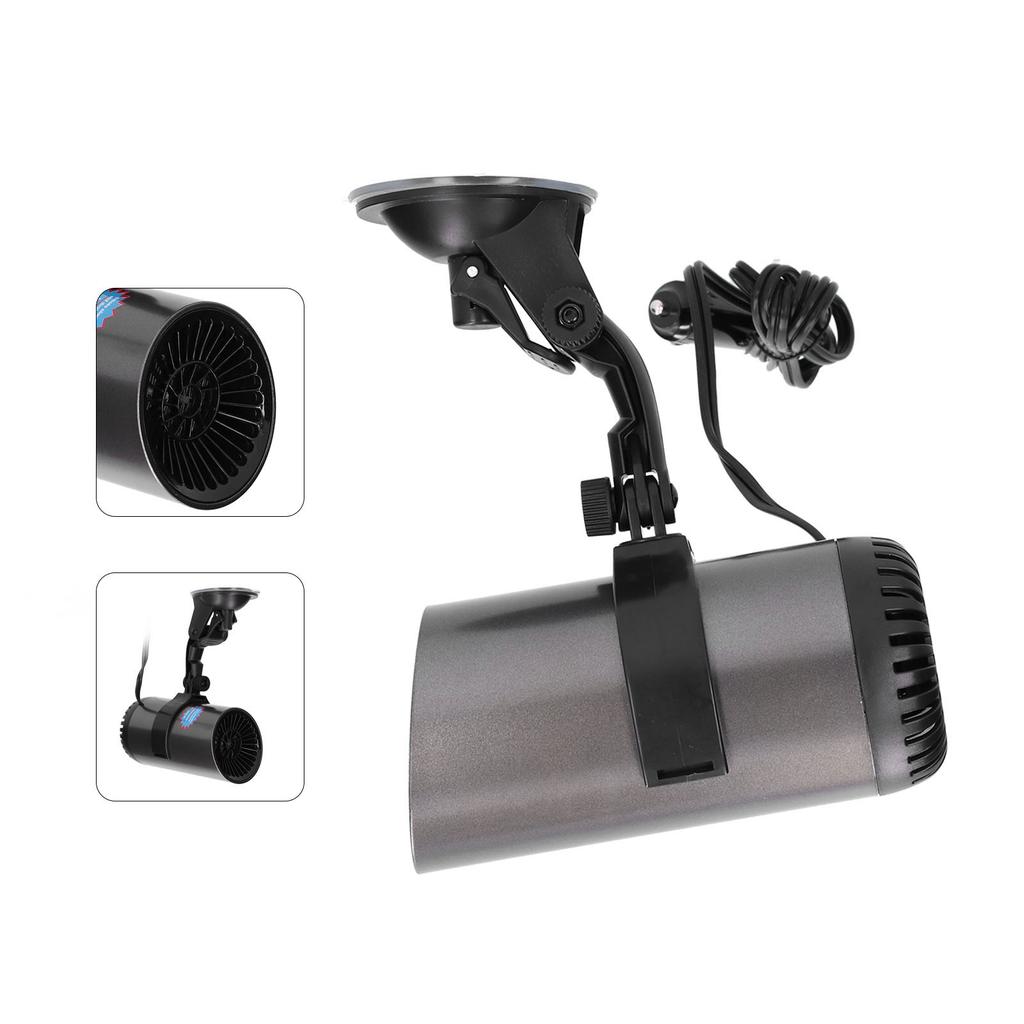 Car Heater 2 In 1 Fan 150W 12VDC Portable Defogger Plug and Play with 360 Degrees Rotary Holder Suction Cup
