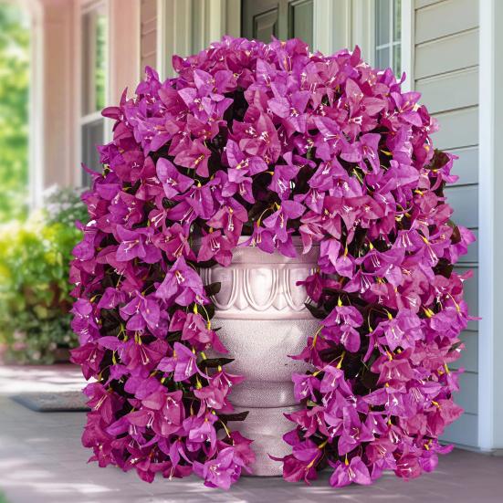 2 шт. Подвесная искусственная бугенвиллия великолепная Устойчивая к УФ-лучам Реалистичный искусственный цветок Свадебная вечеринка В помещении