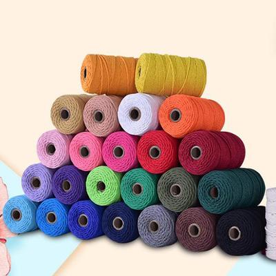 3 мм * 100 м/рулон, натуральная хлопковая пряжа, швейная нить, витой шнур для макраме, веревка для рукоделия, принадлежности для свадебного декора своими руками